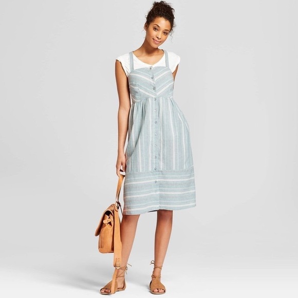 baby blue linen dress